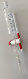 Tropftrichter, graduiert, Tropfenzähler, Druckausg.-Rohr 50ml, PTFE-Reiber,14/23 Tropftrichter...
